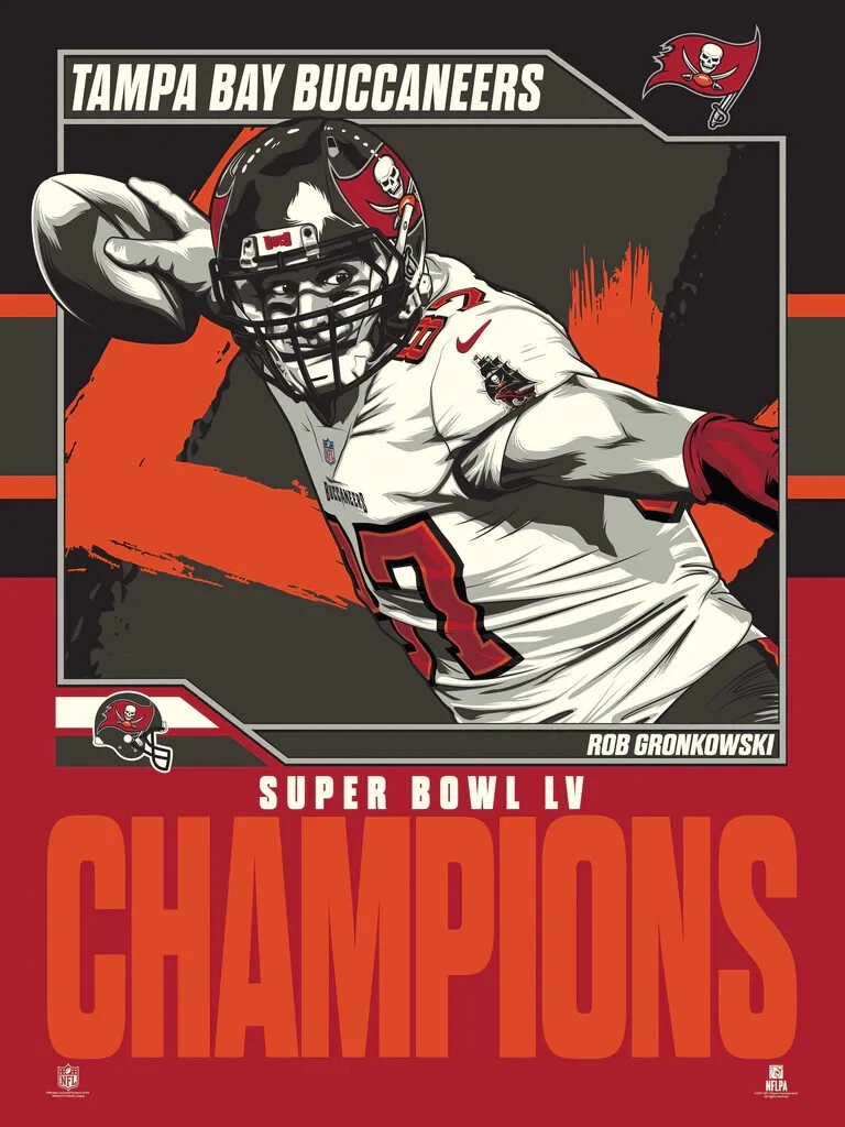 Phenom Gallery Buccaneers Rob Gronkowski Super Bowl Champs Poster