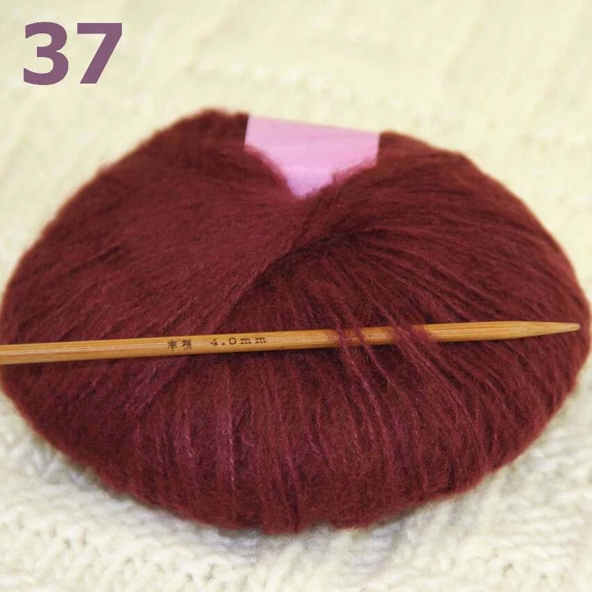 Sale New 8BallsX25g Warm Mohair Sweater Wrap Shawl Hand Knit Crochet Yarn 37 - Image 4 of 4