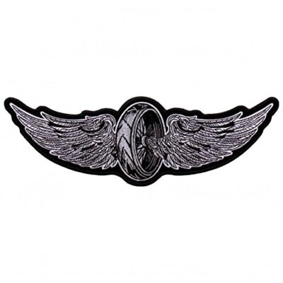 Flying Wheel Thread FLYING WHEEL SHIELD, High Thread Embroidered Iron-On / Saw-On, PATCH ...