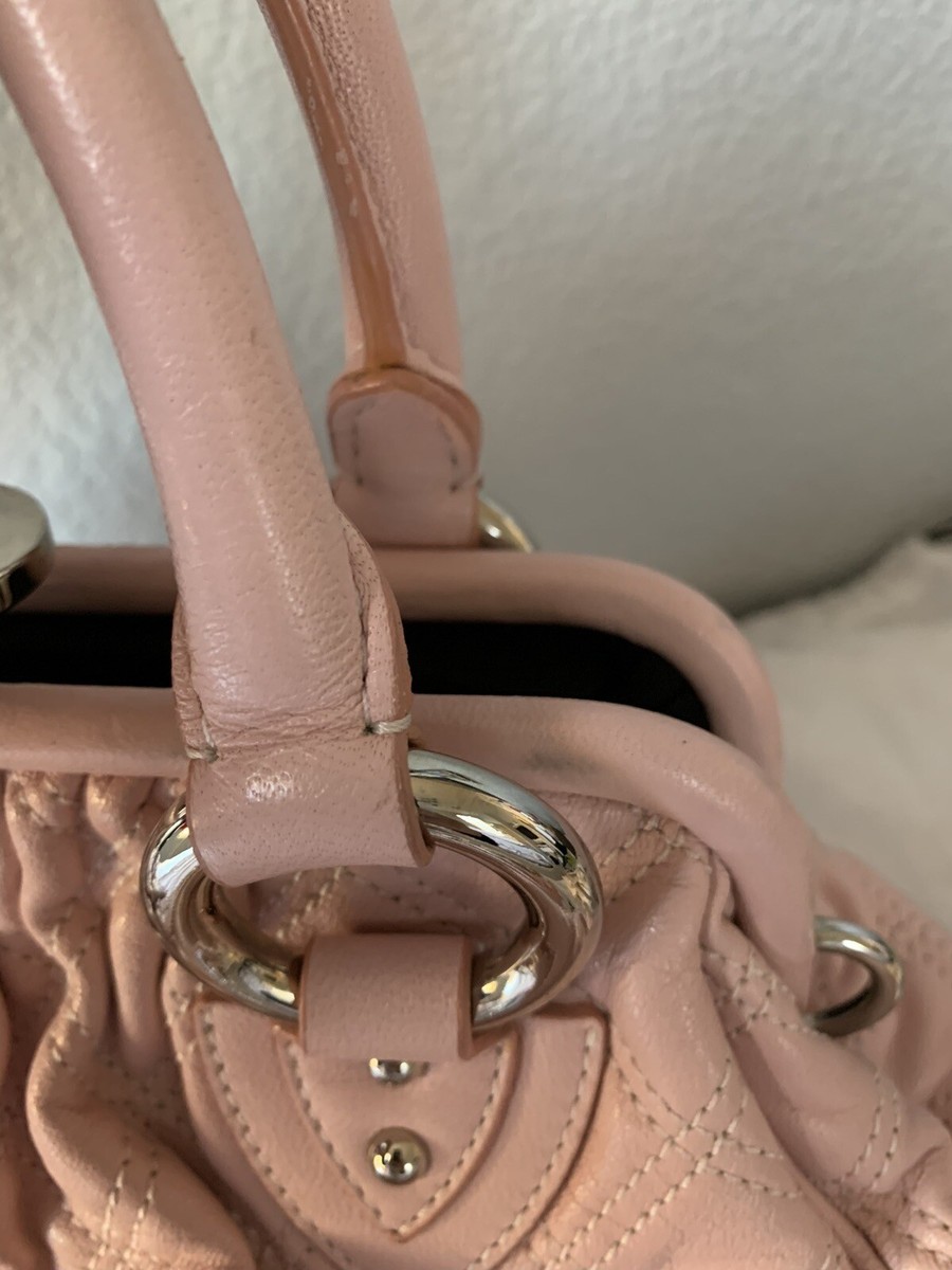 Marc Jacobs Baby Pink Leather Quilted The Mini Stam Bag | eBay