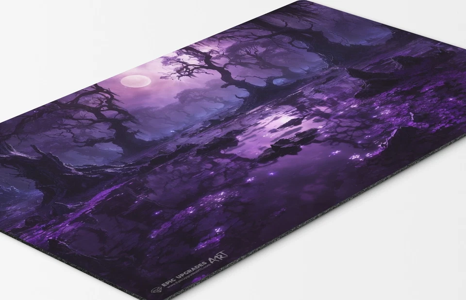 Alfombra de juego original Swamp Black Land Art Magic The Gathering - 24"x14" Magic the Gathering Mat Foto 4 de 4