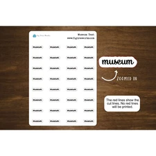 Museum Script Stickers | Museum Text | Mini Scripts For Planners