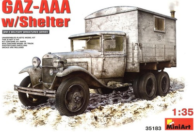 #ad MINIART 1 35 35183 GAZ AAA w Shelter Plastic model $72.80