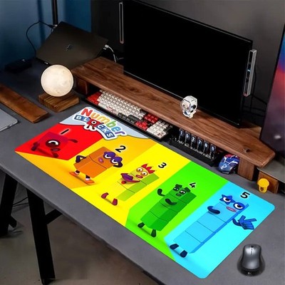 40*90cm1pc Numberblocks Educational Mouse Pad with Non-Slip Rubber Base - Offici