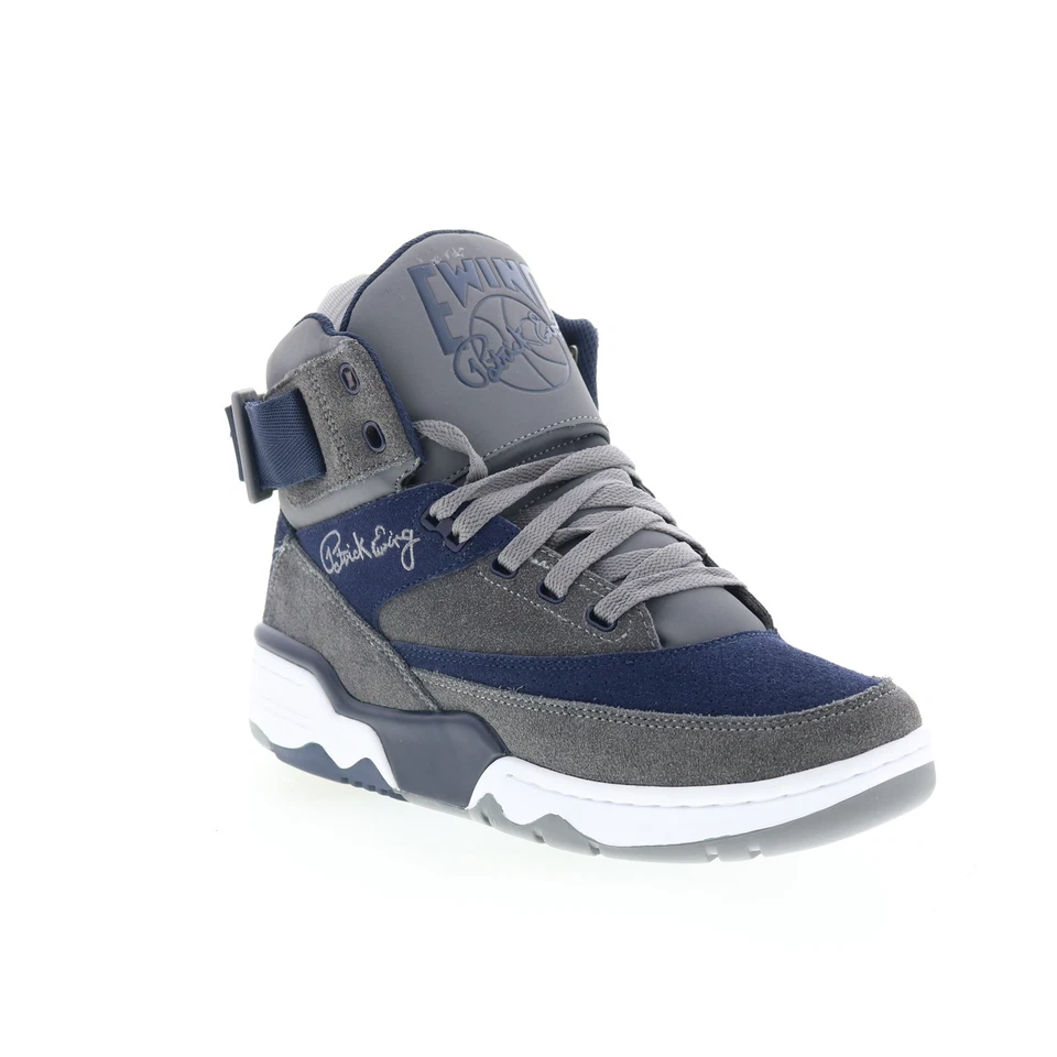 Ewing Athletics 33 HI 1BM002603-068 男式灰色麂皮绒生活方式运动鞋 — 第 2/4 张图片