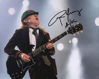 Original Signed Photo of Angus Young 10x8 COA