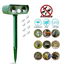 Cat Dog Ultrasonic Animal Repeller Solar Powered For Protect Farm Garden Yard