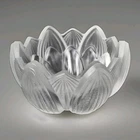 Fenton Water Lily Frosted Glass Lotus Petal Flower Votive Candleholder Bowl Dish