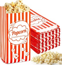 200 Popcorn Bags 1oz - Small Disposable Paper Bags for Popcorn, Popped Kernels