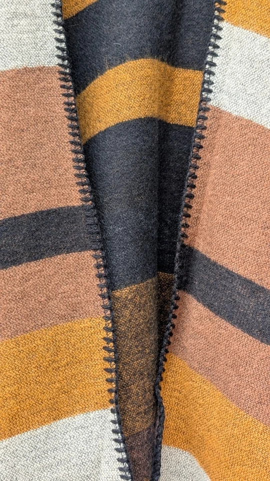 Nuevo con etiquetas Para mujeres Talla Única Chal Capa Suéter Envolvente Naranja y Rayas Neutras  Foto 2 de 4