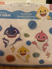 Baby Shark Dance Pinkfong Cartoon Kids Birthday Party Cutout Wall Decorating Kit