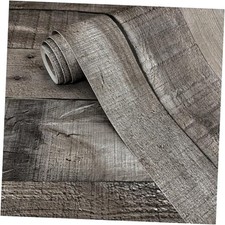 Gray Shiplap Peel and Stick Wallpaper Wood Contact 17.7" x 118.1" Dark Gray