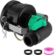 IBC Tote Fittings, 275 330 Gallon IBC Tote Adapter 2 Inch Cam Lock with 3/4 GHT