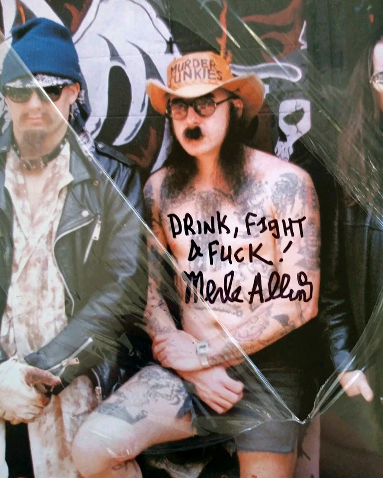 G.G. Allin & The Murder Junkies Terror in America Hand Signed by Merle Allin LP - Image 3 of 4