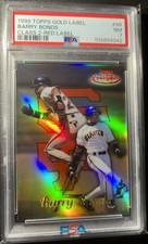 1999 Topps Gold Label Class 2 RED Embossed Barry Bonds /50 PSA 7 NM