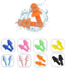8 Pairs Reusable Silicone Earplugs for Sleeping Swimming Travel Noise Reduction