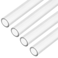 4Pcs Hard Water Cooling Tube, 10mm ID 14mm OD 0.5 Meter Long PETG Hose, Clear