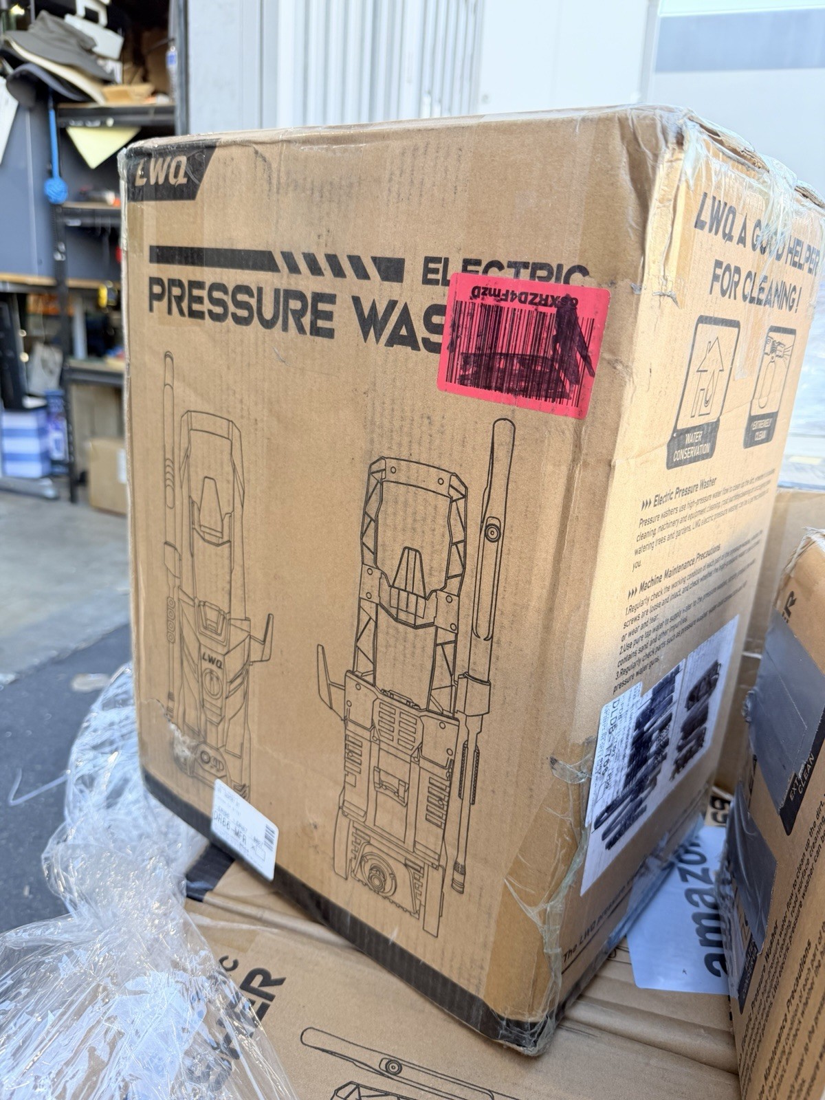 LWQ 1500W Electric Pressure Washer 120V 2.5GPM High Power Cleaner Kit