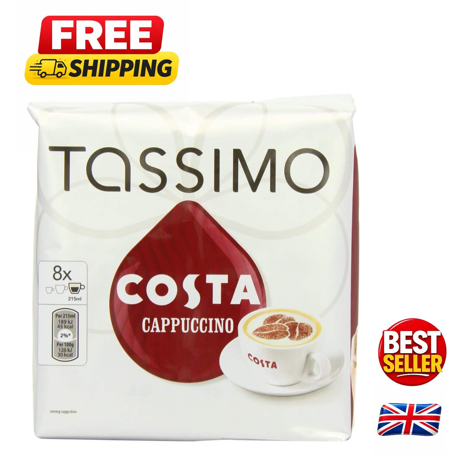 Rainforest Alliance Certified Costa Cappuccino 16 T DISCs - Luxurious Taste