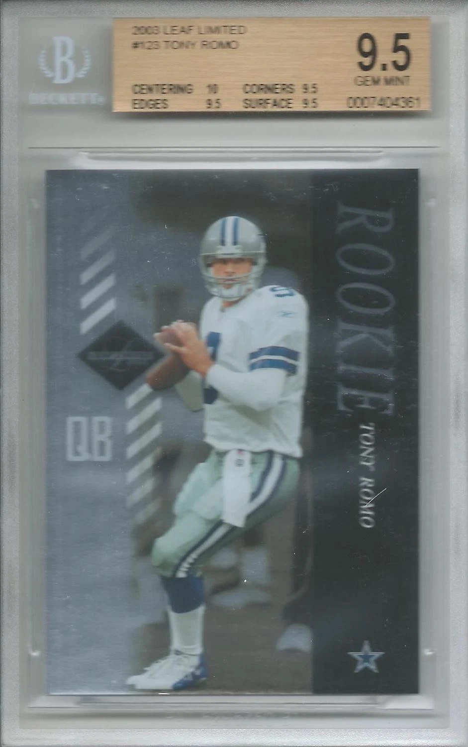 Tony Romo Leaf Limited #123 Base
