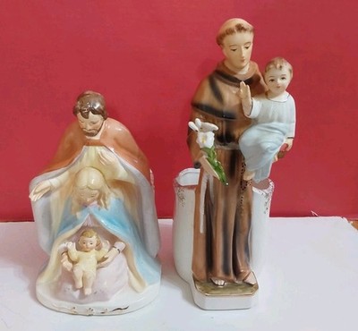2 Vintage Ceramic Religious Items.