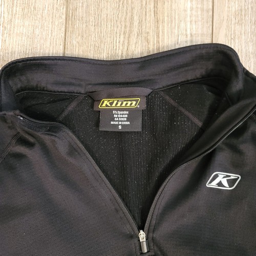 Klim Defender Pullover 1/4 Zip Mens S Black Thermal Layer Logo 5080 - Picture 5 of 12