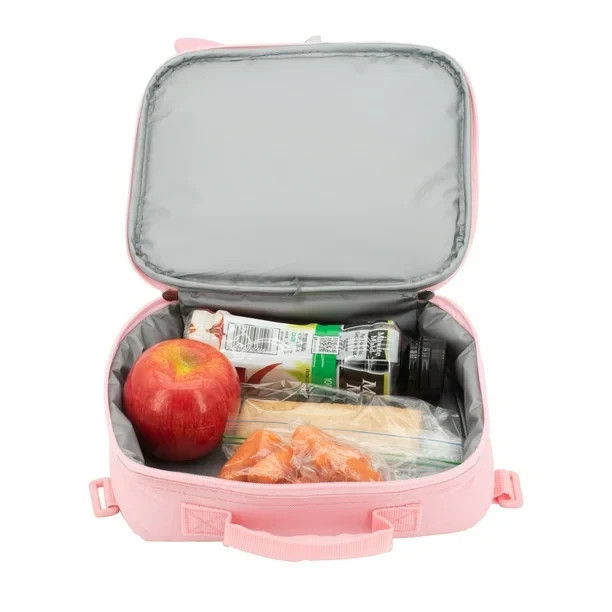 Metallic Magic 2-Piece Backpack Lunch Box Set Pink Unicorn Girls Kids School Bag