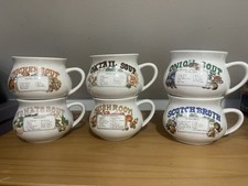 Vintage Soup Mugs X 6 Made In China