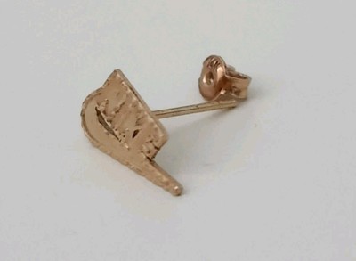 FW18 Supreme Nike 14K Gold Ring Earring Diamond Cut Stamped Logo