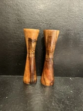MCM Burlwood Candlesticks