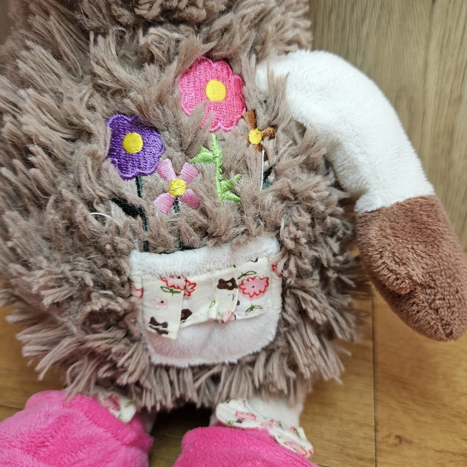 14" CARD FACTORY SHEEP LAMB PINK SHOES FLOWERS SOFT CUDDLY TOY TEDDY BEAR EASTER - Image 3 of 4