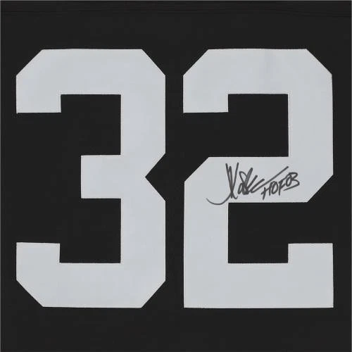 Camiseta deportiva negra firmada por Marcus Allen Vegas Raiders de FRM Mitchell&Ness Rep con "HOF 03" Foto 4 de 4
