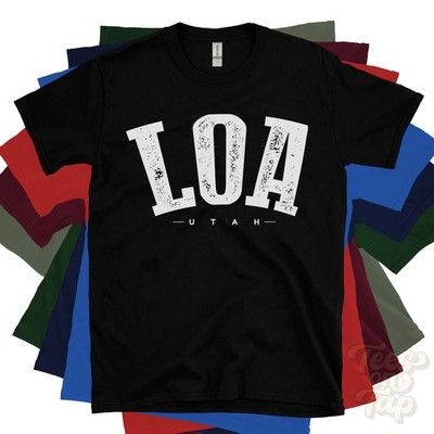 LOA UTAH T-SHIRT Wayne USA Retro Uni College Style Heimatstadt Geschenkidee