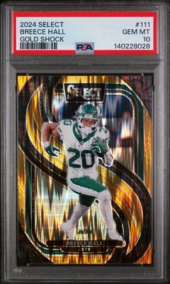 2024 PANINI SELECT BREECE HALL #111 GOLD SHOCK /10 PSA 10