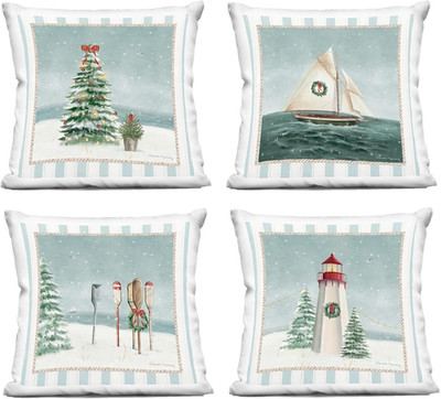 Nautical Christmas Throw Pillow Set (4) by Danielle Murray -