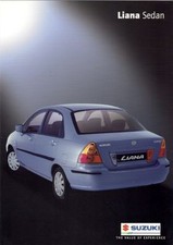 Suzuki Liana Sedan 2002-03 UK Market Foldout Sales Brochure 1.6 GL GLX