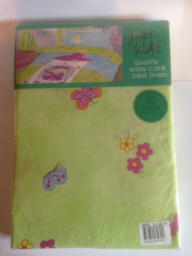 NUEVAS CORTINAS DE PARA NIÑOS 66""x54"" NIÑAS verde cuento de hadas princesa mariposa | eBay