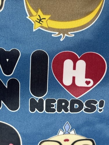 Harajuku Lovers Crossbody Bag Y2K Blue I Love Nerds Anime Kawaii Nerds Rule 90s - Picture 15 of 20