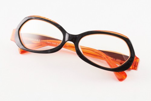 Auténticas gafas Alain Mikli AL1016 0001 54 mm mármol negro naranja marcos Francia - Imagen 6 de 6