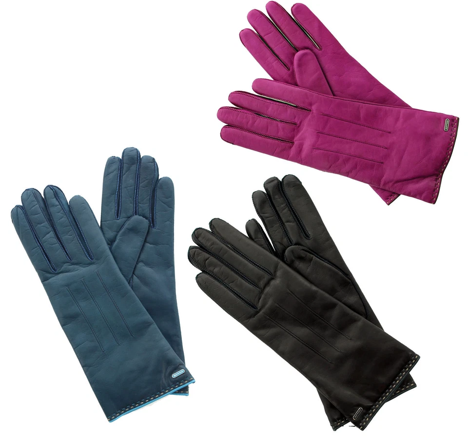 Coach Leather Gloves Women's Basic Colored, Lined Wrist Length, 83875, MSRP $98 - Image 2 of 3
