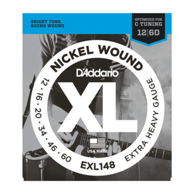 D'Addario EXL148 Nickel Wound Electric Guitar Strings; ex heavy gauges 12-60