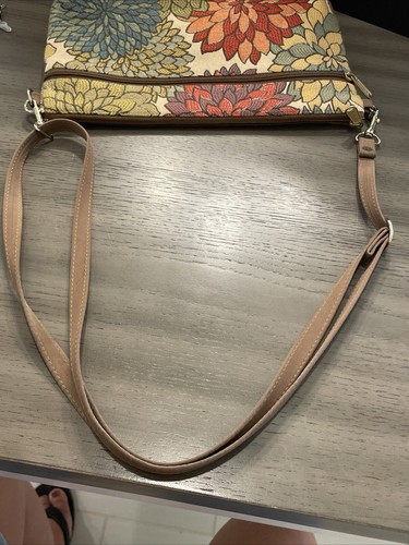 VTG Danny K Beverly Hills CA Crossbody/Shoulder Purse Fall Flowers Tapestry USA - Picture 9 of 11