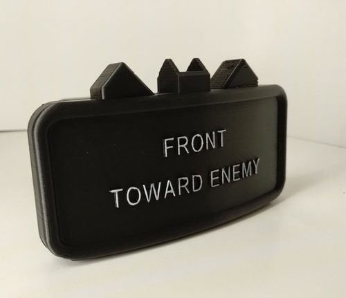 Claymore Mine "FRONT TOWARD ENEMY" Tow Hitch Receiver Cover 2” Car, Truck, SUV - Picture 2 of 13