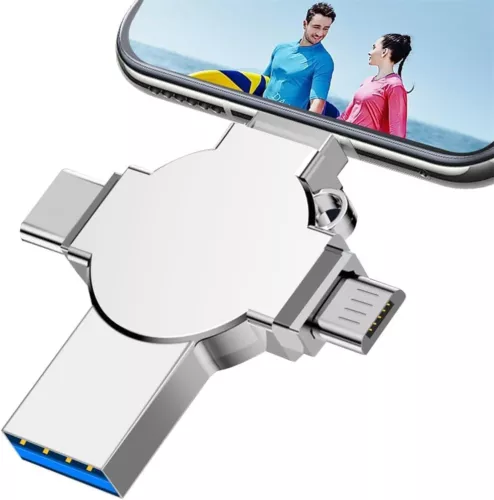 2TB 4in1 USB 3.0 Flash Drive Memory Photo Stick OTG Type-c For iPhone Android PC