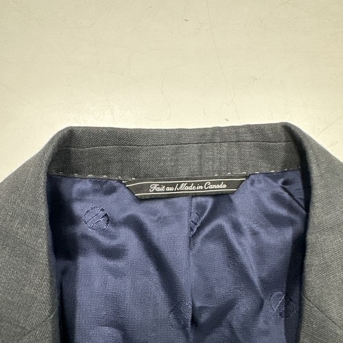 David Donahue Grey 2-Button Ryan Blazer Mens 40R Wool Excellent - Picture 5 of 13