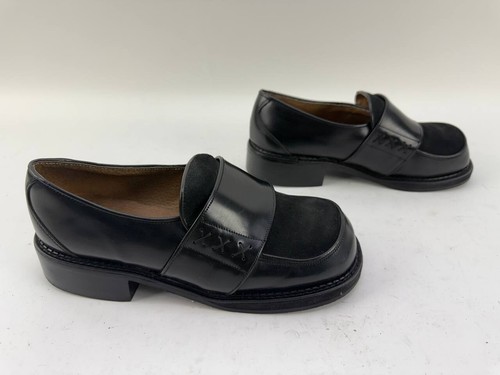 John Fluevog Mens Black Leather Shoes Size 8 - Picture 2 of 6
