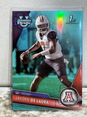 2023 Bowman U Chrome 1st Jayden De Laura Aqua Refractor /299 Arizona Wildcats