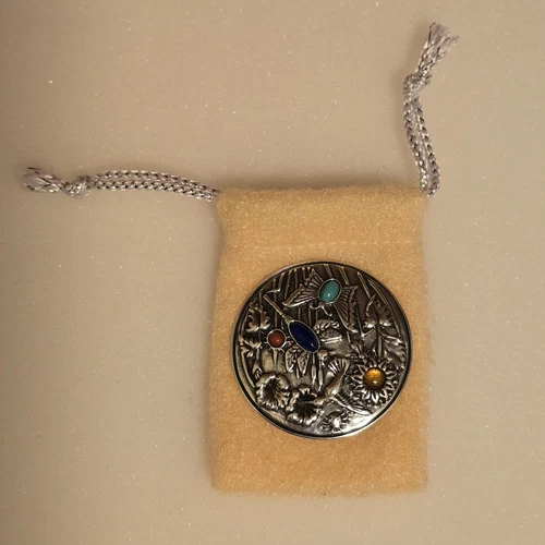 Carolyn Pollack Relios Fritz Cassie Native American Brooch / Pendant Silver 16g