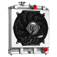 Aluminum Radiator+Shroud Fan For 92-2000 98 Honda Civic EK EG SOL Integra DB DC