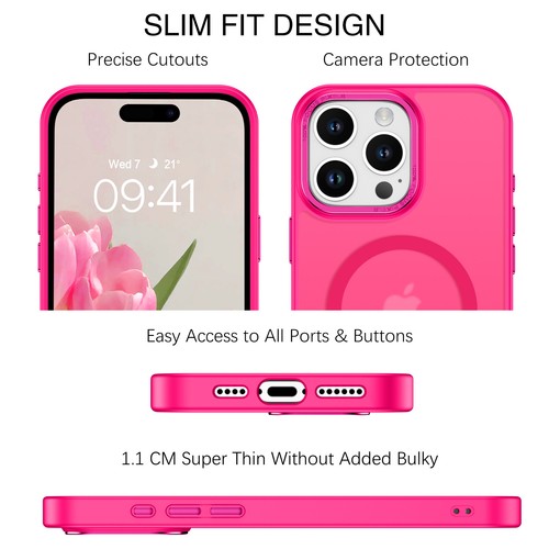 Do iPhone 16/16 Plus/16 Pro/16 Pro Max Case Matte Mag Safe Odporne na wstrząsy etui TPU - Zdjęcie 5 z 19